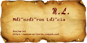 Mészáros Lúcia névjegykártya