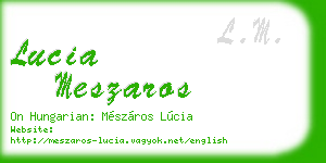 lucia meszaros business card